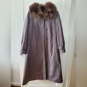 Real Fur Vintage Poplin Trench
